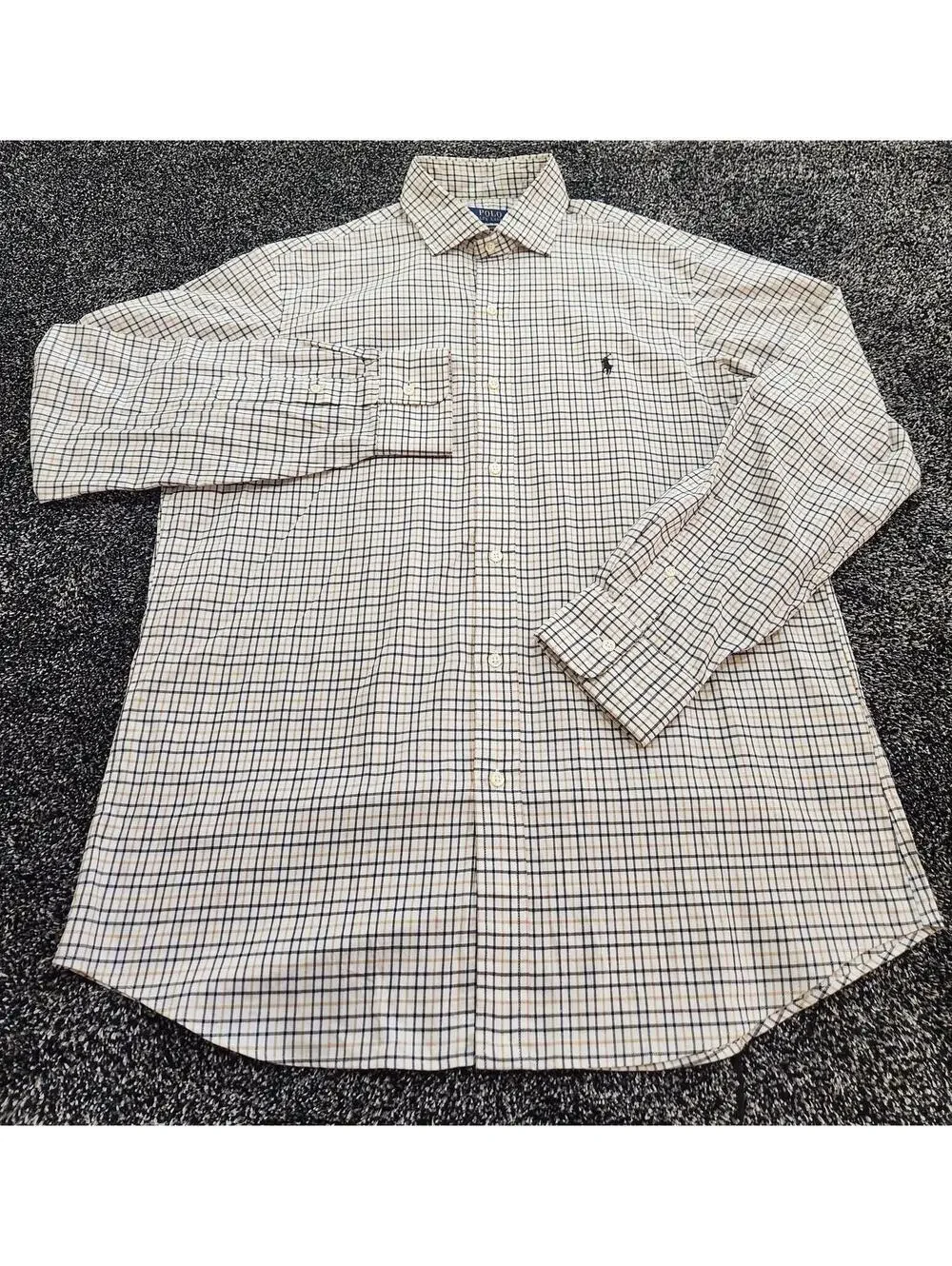 Polo Ralph Lauren Large Button-Down Shirt Plaid Long Sleeve Classic Fit Cotton